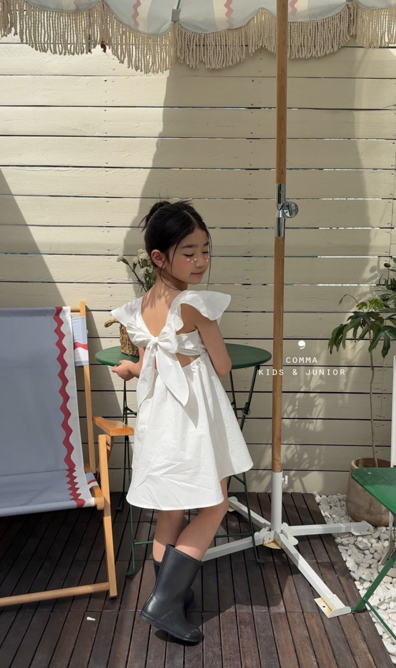 Comma - Korean Children Fashion - #Kfashion4kids - Angel Ribbon One-Piece
