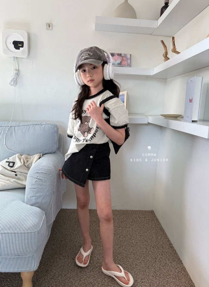 Comma - Korean Children Fashion - #childofig - Bear Raglan Tee - 6