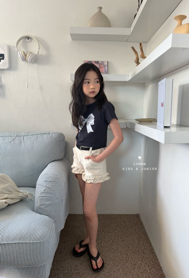 Comma - Korean Children Fashion - #childofig - Ribbon Tee - 3