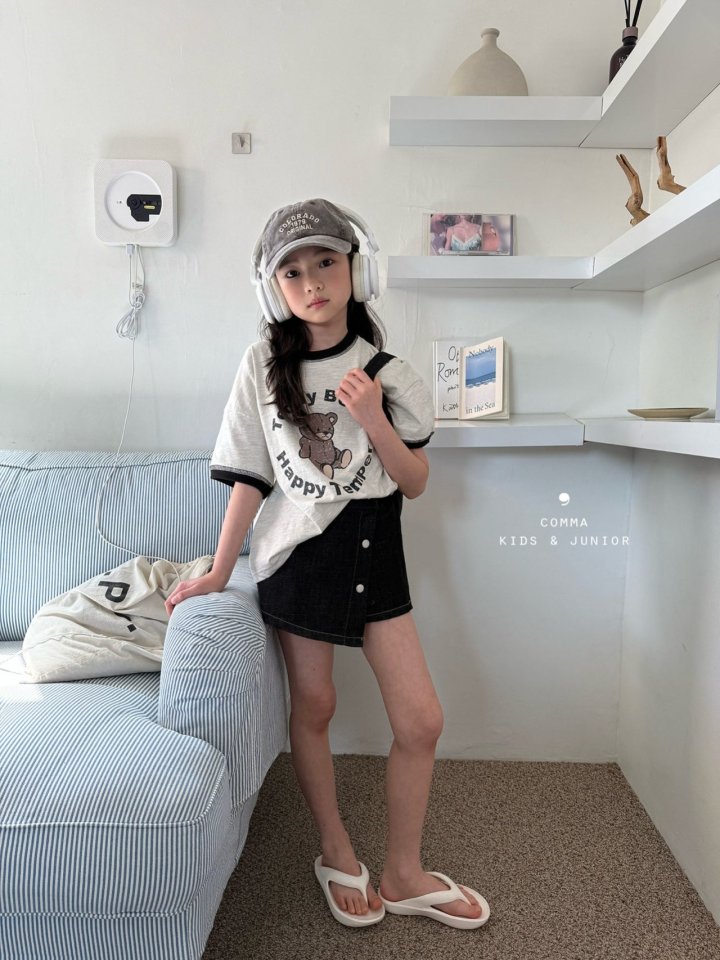 Comma - Korean Children Fashion - #childrensboutique - Bear Raglan Tee - 7