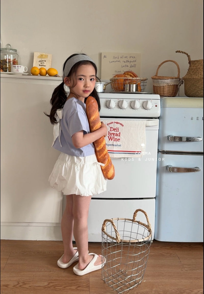 Comma - Korean Children Fashion - #childrensboutique - Back Ribbon Tee - 9