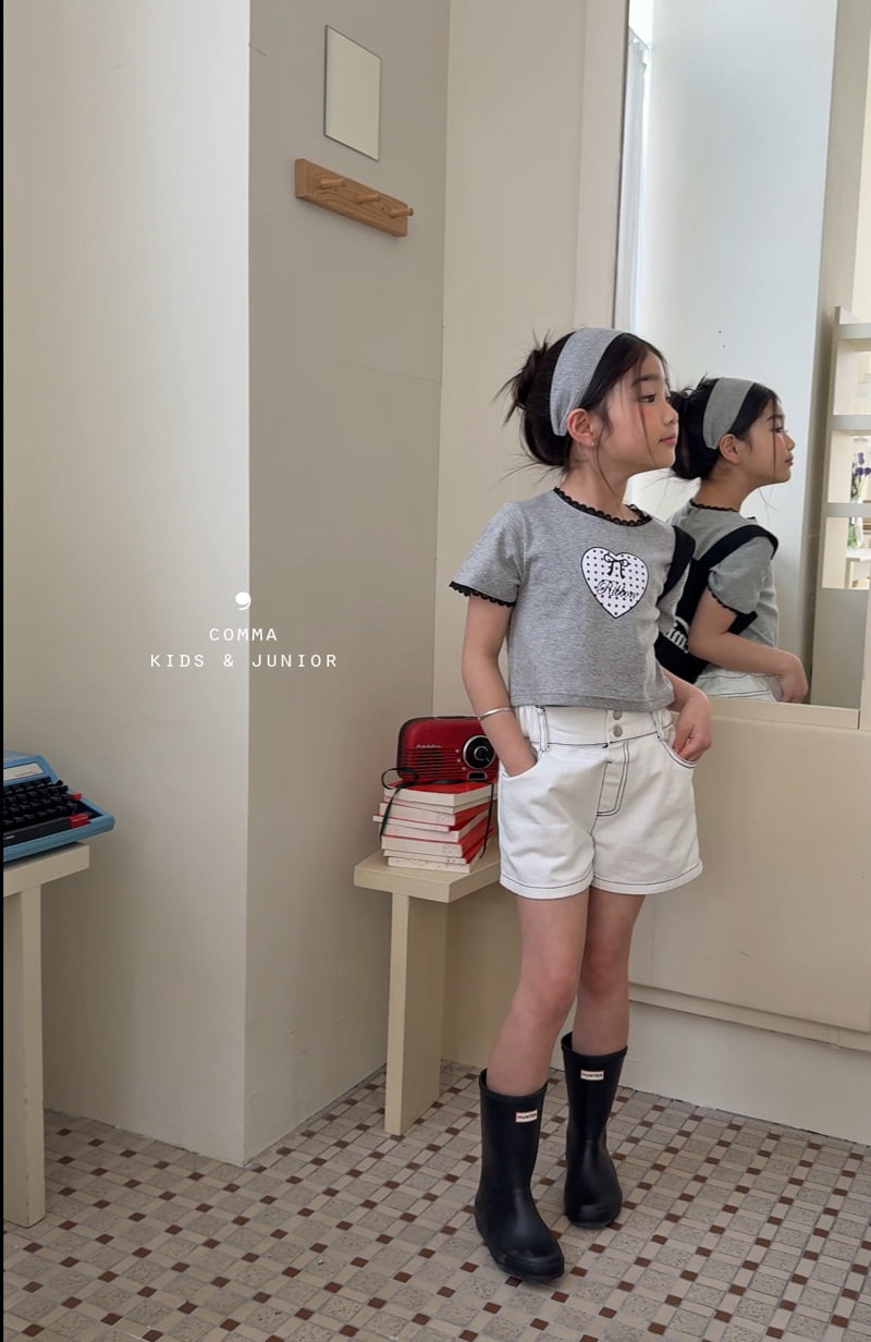 Comma - Korean Children Fashion - #childrensboutique - Dot Heart Tee - 7