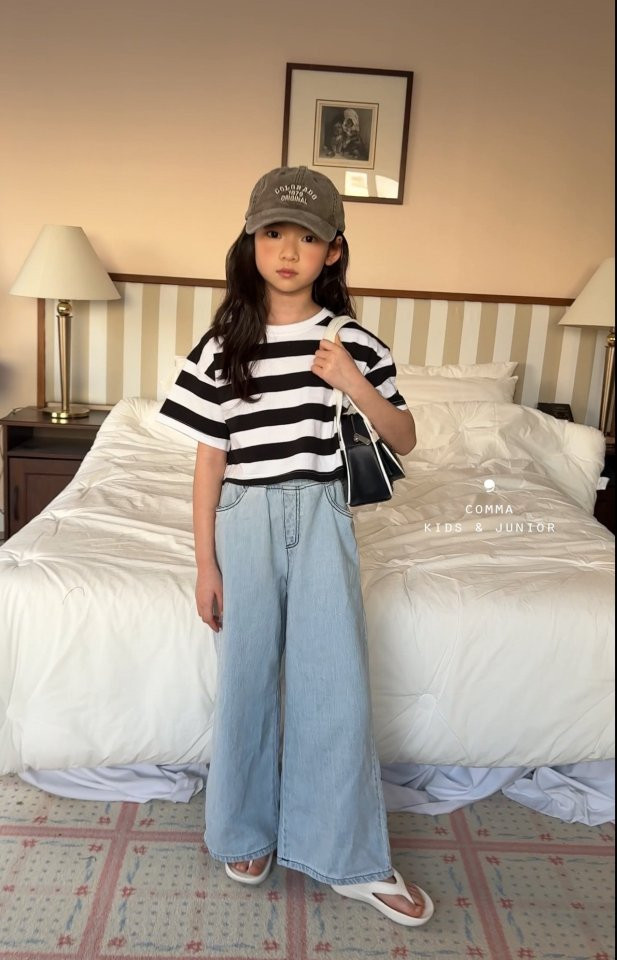 Comma - Korean Children Fashion - #childrensboutique - Stirpe Crop Tee
