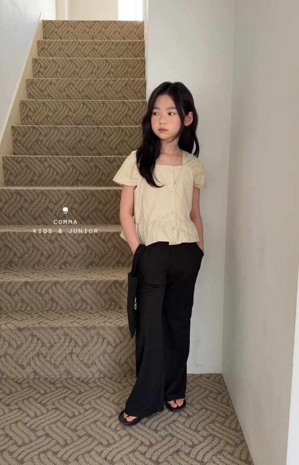 Comma - Korean Children Fashion - #designkidswear - Shoulder Shirring Blouse