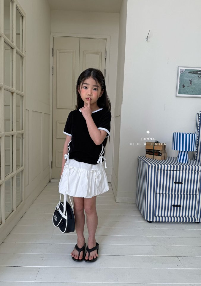 Comma - Korean Children Fashion - #designkidswear - Two Line Long Tee