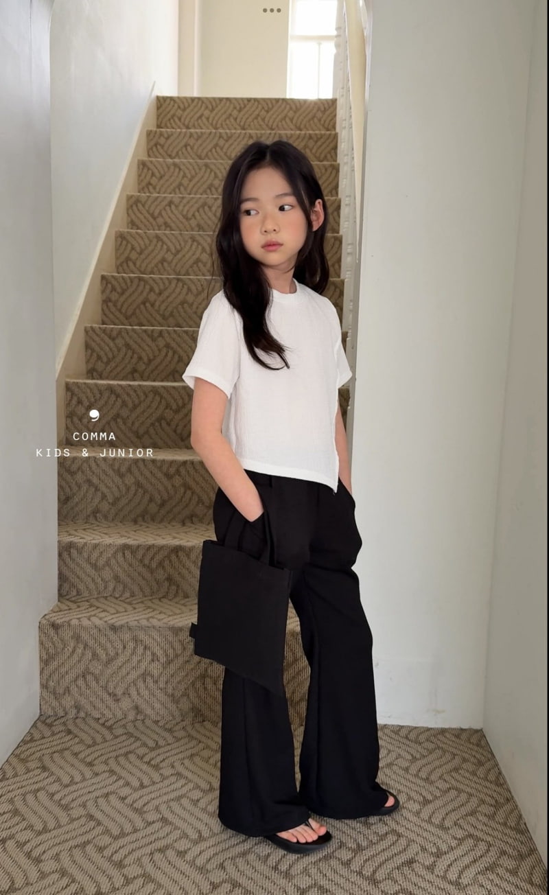 Comma - Korean Children Fashion - #discoveringself - Pleated Diagonal Tee - 5