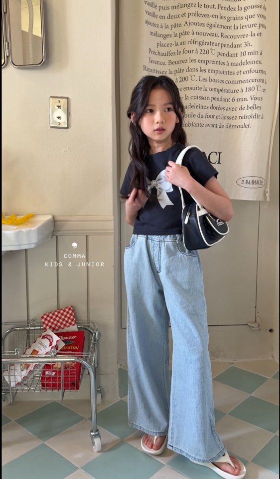 Comma - Korean Children Fashion - #discoveringself - Ribbon Tee - 7