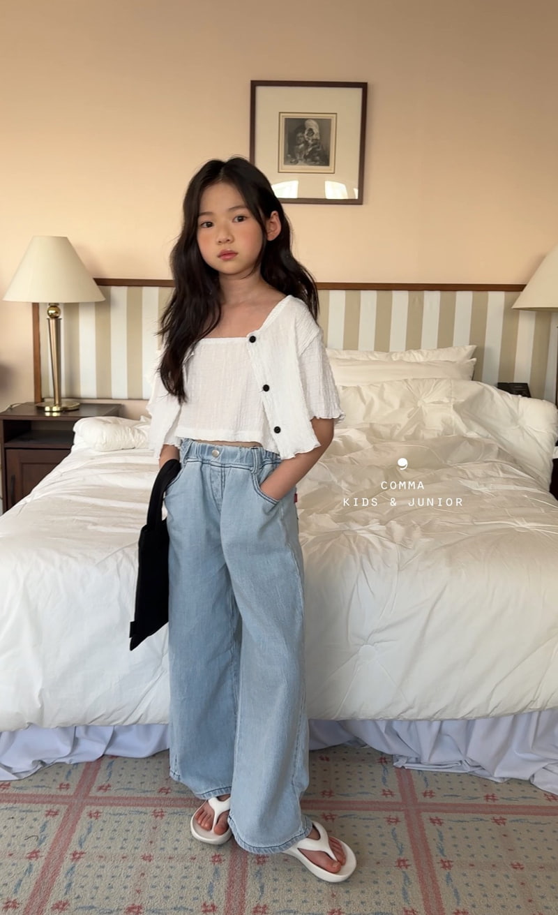 Comma - Korean Children Fashion - #fashionkids - Linen Wide Jeans - 3