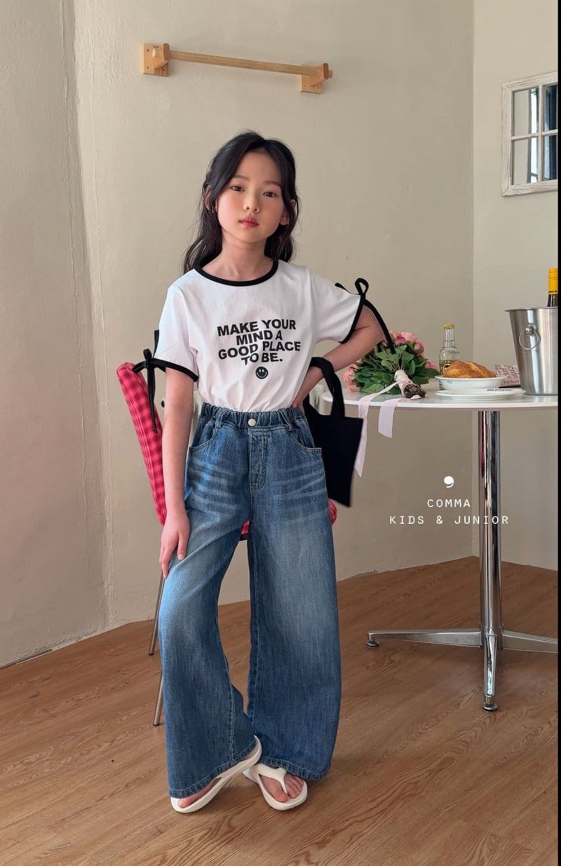 Comma - Korean Children Fashion - #fashionkids - Sleeve Ribbon Tee