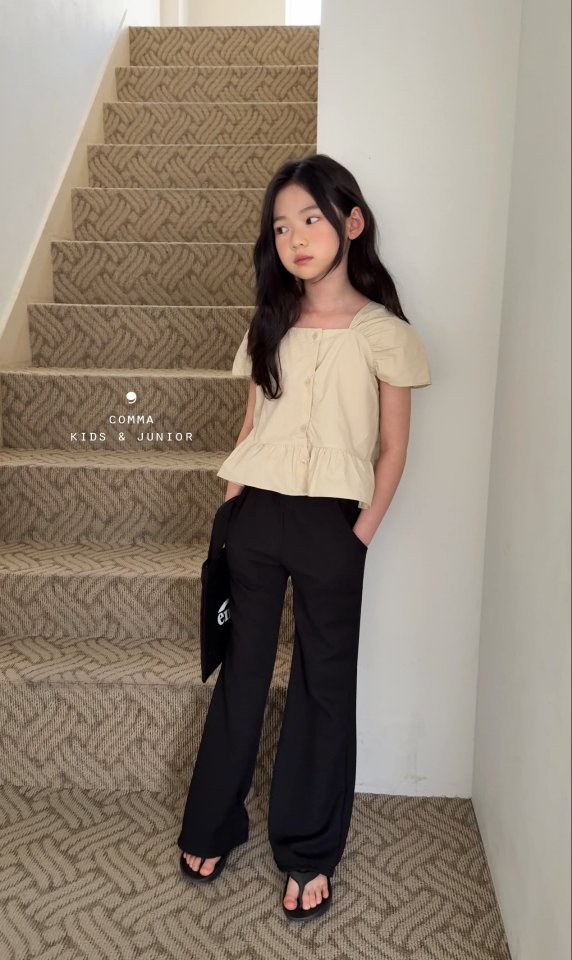 Comma - Korean Children Fashion - #fashionkids - Shoulder Shirring Blouse - 3