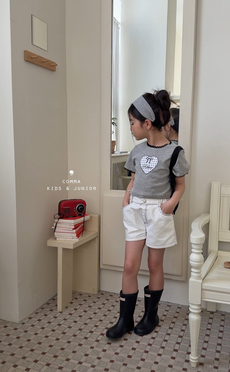 Comma - Korean Children Fashion - #fashionkids - Dot Heart Tee - 10