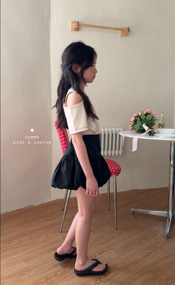 Comma - Korean Children Fashion - #kidsshorts - Layered Slit Tee - 11