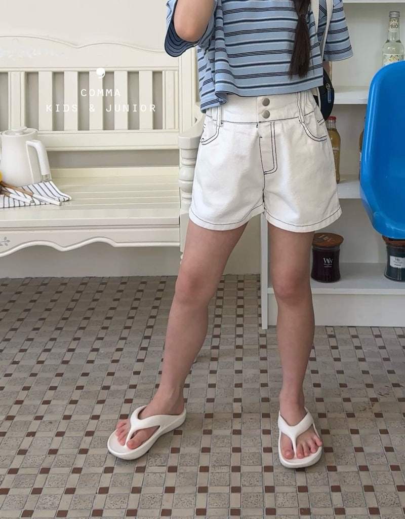 Comma - Korean Children Fashion - #kidsshorts - Two-button Pants - 8