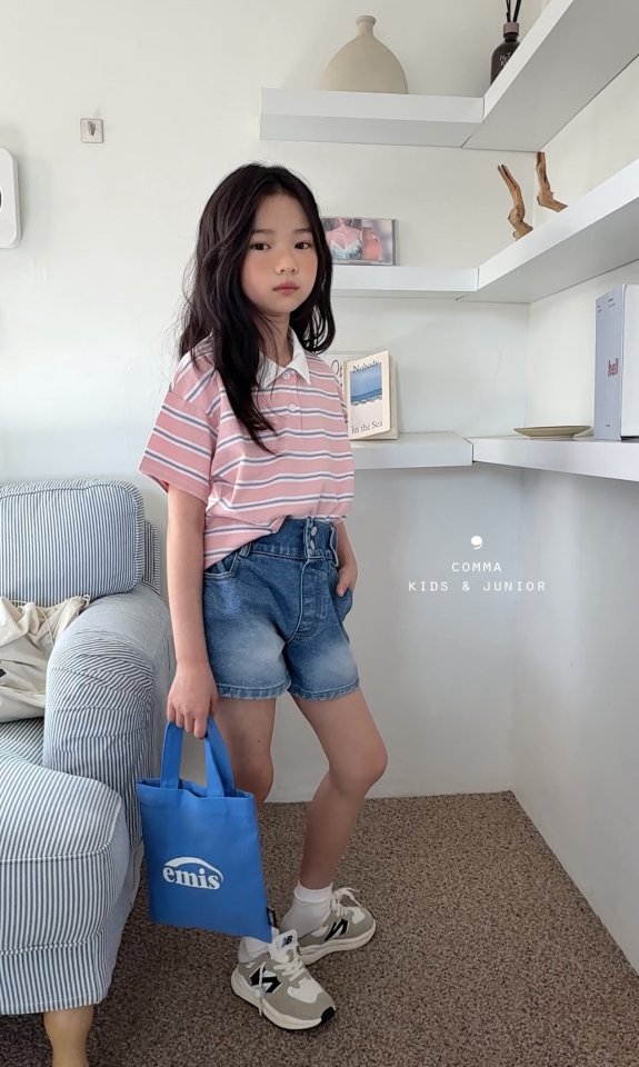 Comma - Korean Children Fashion - #kidsshorts - Two Button Pants Jeans - 3