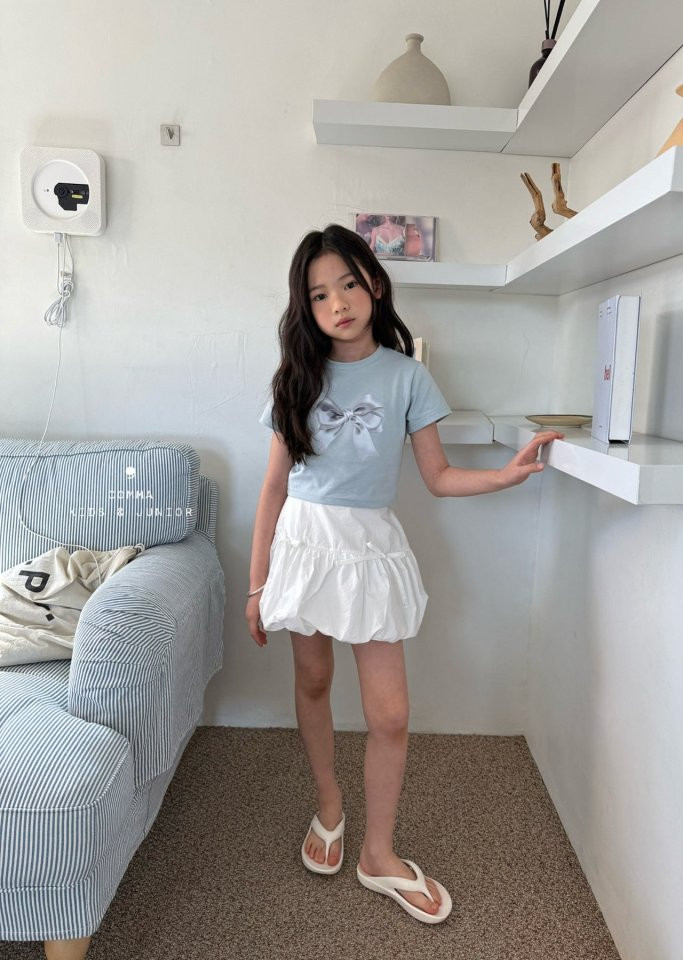 Comma - Korean Children Fashion - #kidsshorts - Ribbon Tee - 9