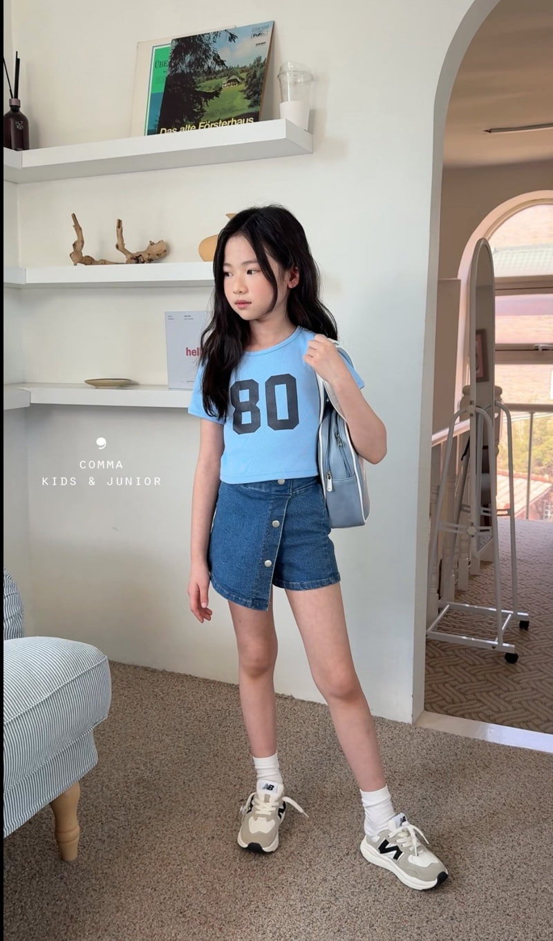 Comma - Korean Children Fashion - #kidsshorts - 80 Crop Tee - 6
