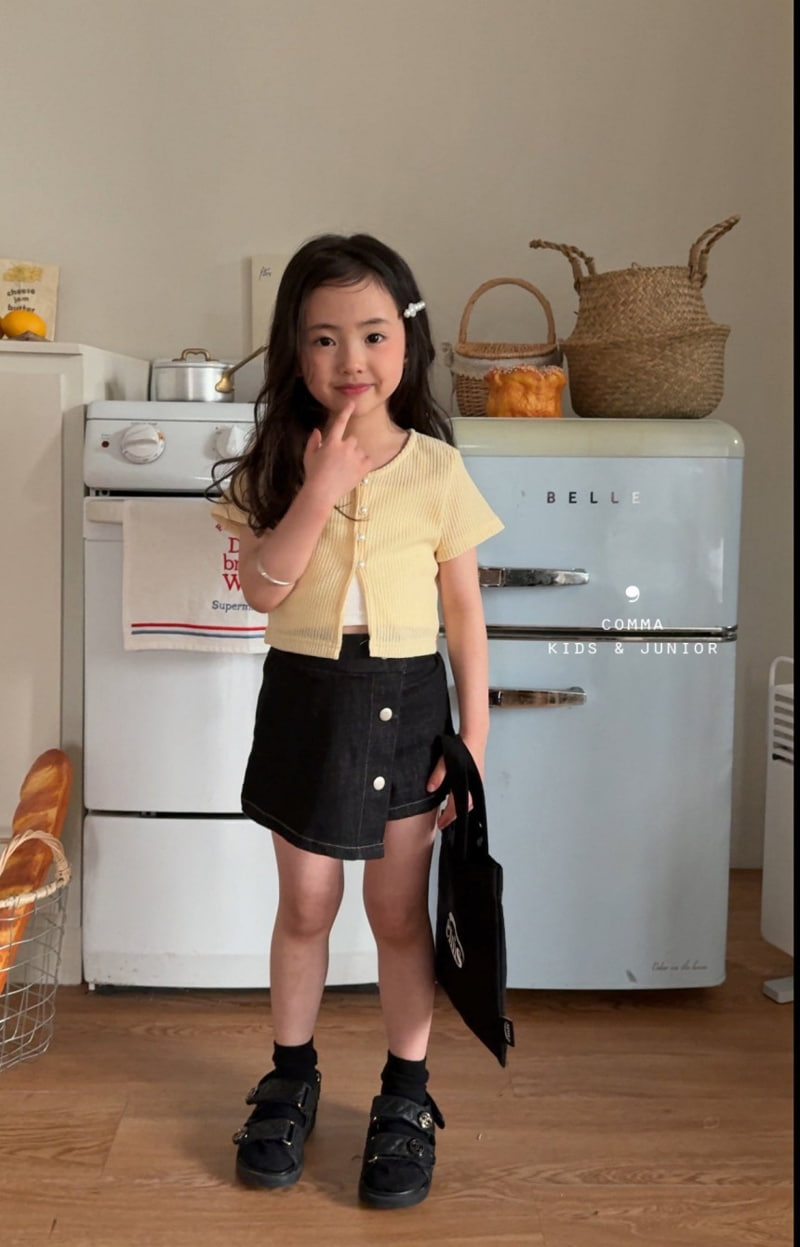 Comma - Korean Children Fashion - #kidsshorts - Short Sleeve knit Cardigan