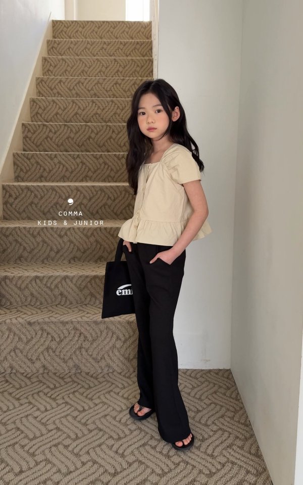 Comma - Korean Children Fashion - #fashionkids - Shoulder Shirring Blouse - 4