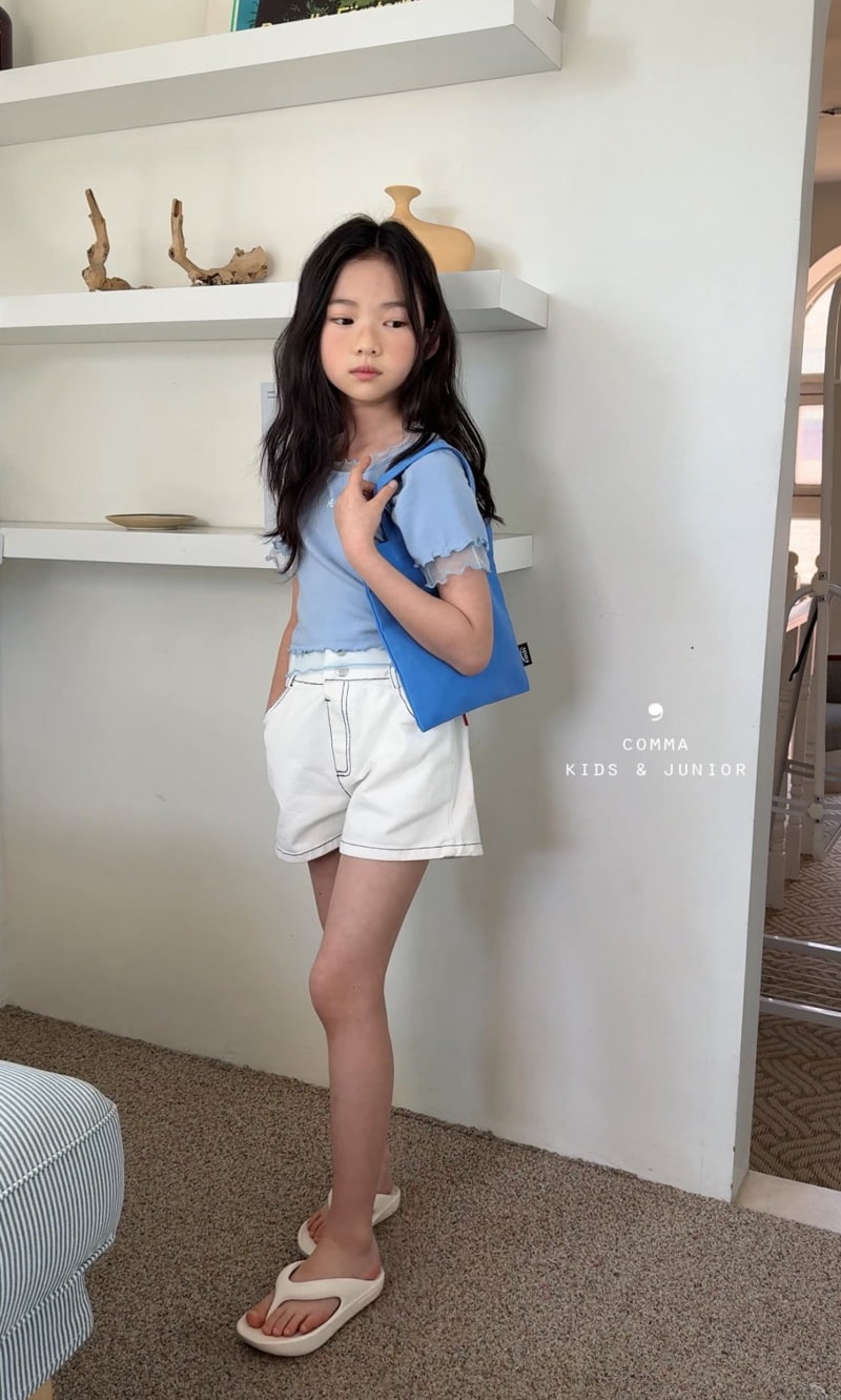 Comma - Korean Children Fashion - #kidsshorts - Mesh Raglan Tee - 3
