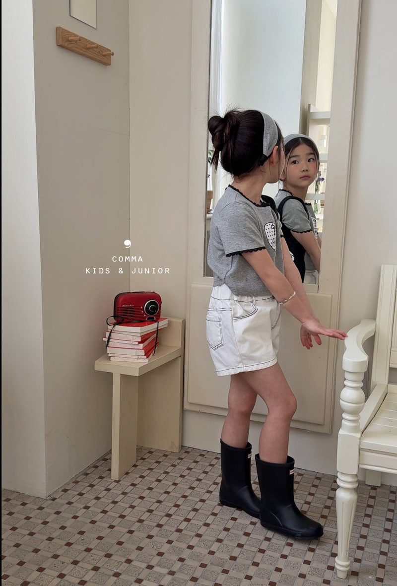 Comma - Korean Children Fashion - #kidsshorts - Dot Heart Tee - 11