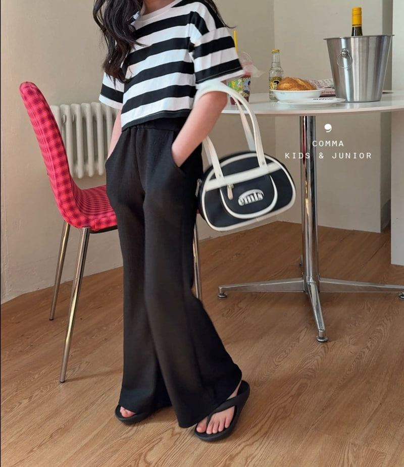 Comma - Korean Children Fashion - #kidsstore - Pleated Wide Bootcut Pants