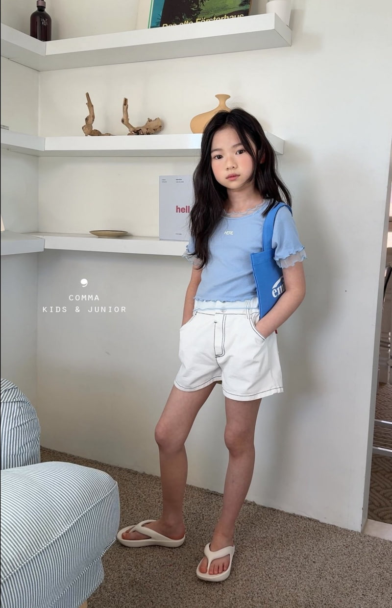 Comma - Korean Children Fashion - #kidsshorts - Mesh Raglan Tee - 4