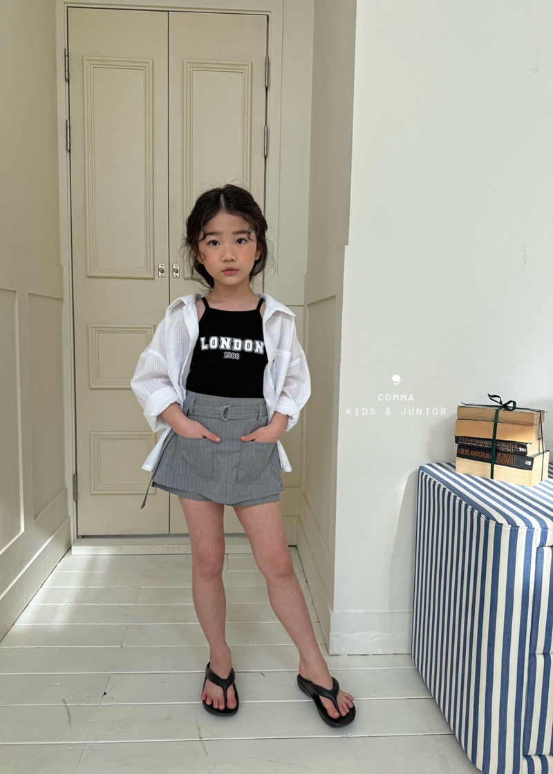 Comma - Korean Children Fashion - #kidsstore - Belt Skirt Pants - 8