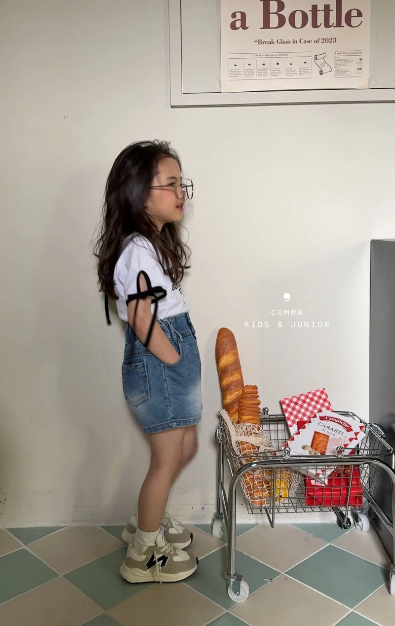 Comma - Korean Children Fashion - #kidsstore - Sleeve Ribbon Tee - 4
