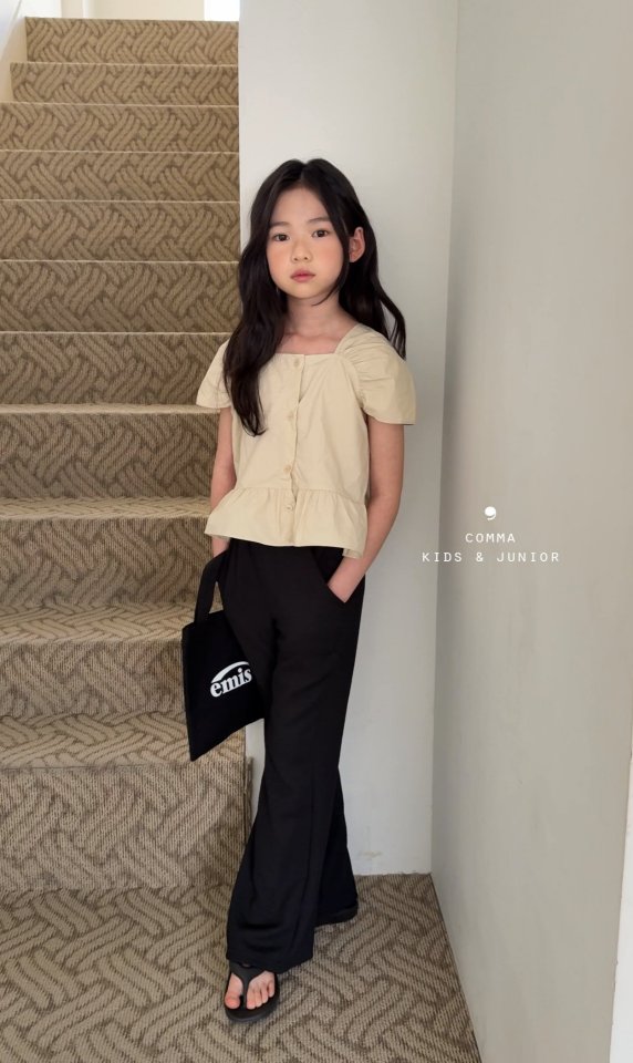 Comma - Korean Children Fashion - #kidzfashiontrend - Shoulder Shirring Blouse - 6