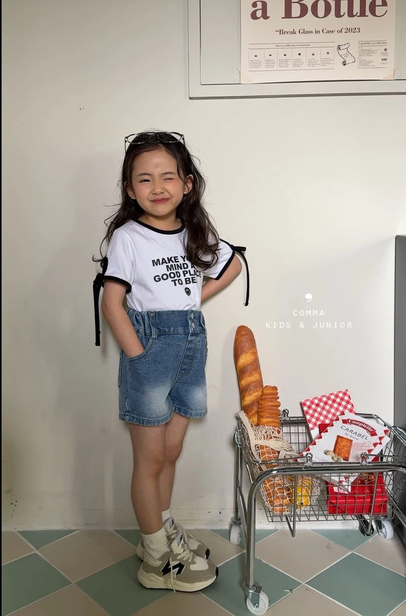 Comma - Korean Children Fashion - #littlefashionista - Sleeve Ribbon Tee - 6