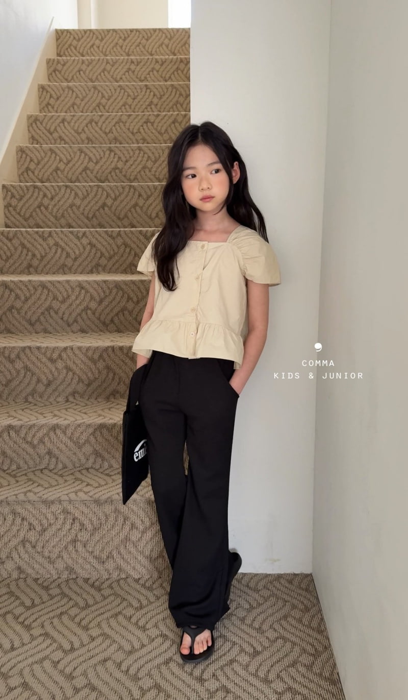 Comma - Korean Children Fashion - #Kfashion4kids - Pleated Wide Bootcut Pants - 4
