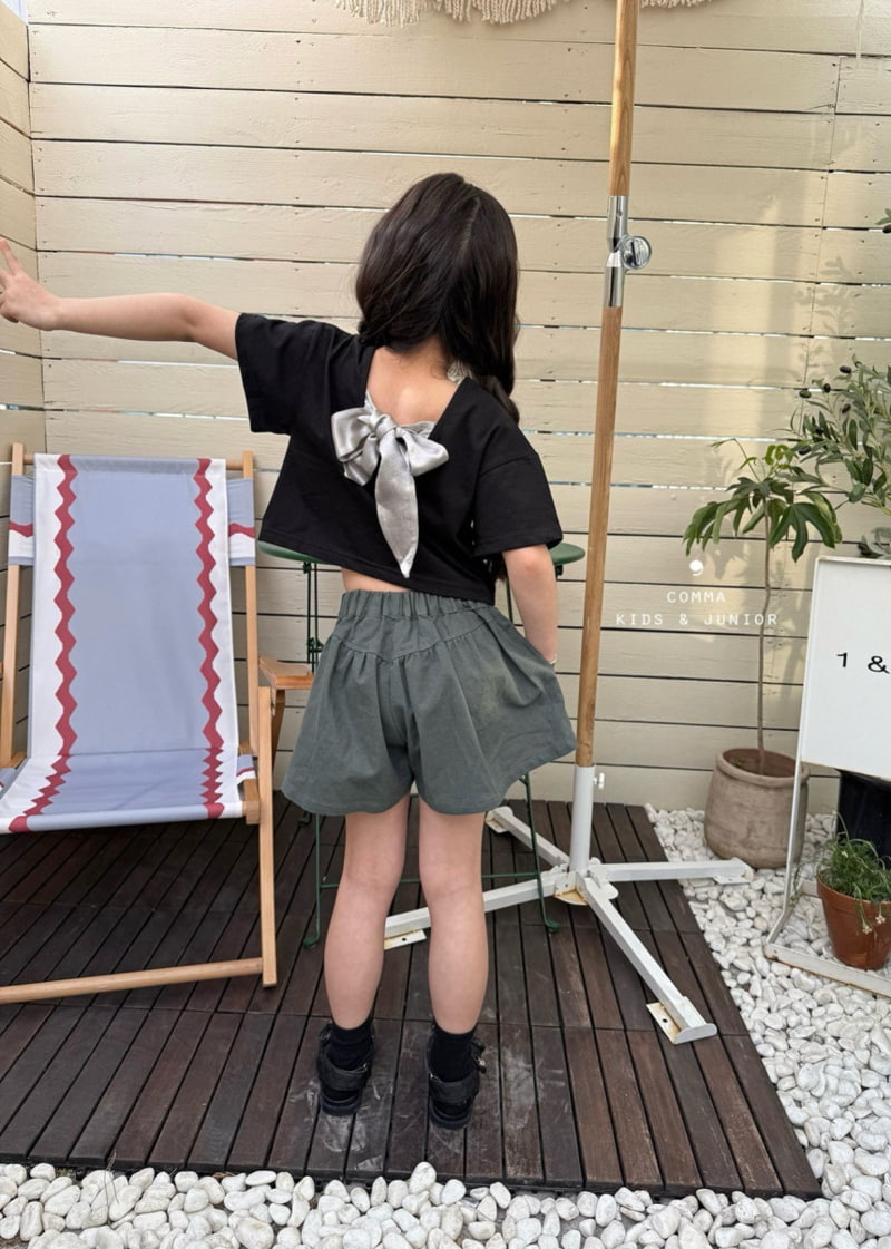 Comma - Korean Children Fashion - #littlefashionista - Back Ribbon Tee