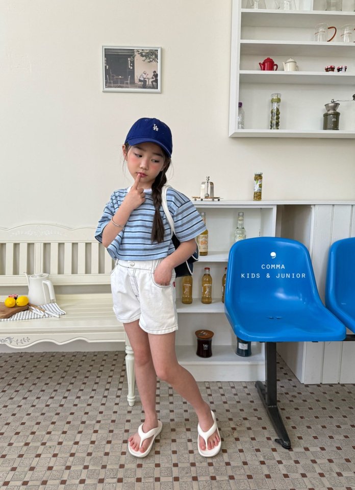 Comma - Korean Children Fashion - #littlefashionista - Stirpe Crop Tee - 9