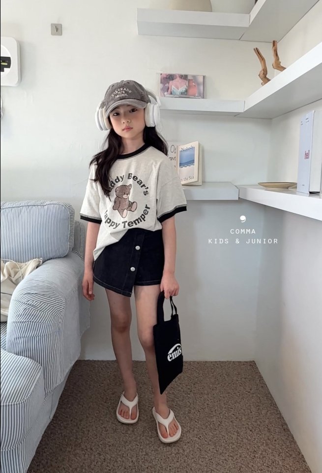 Comma - Korean Children Fashion - #magicofchildhood - Bear Raglan Tee - 2