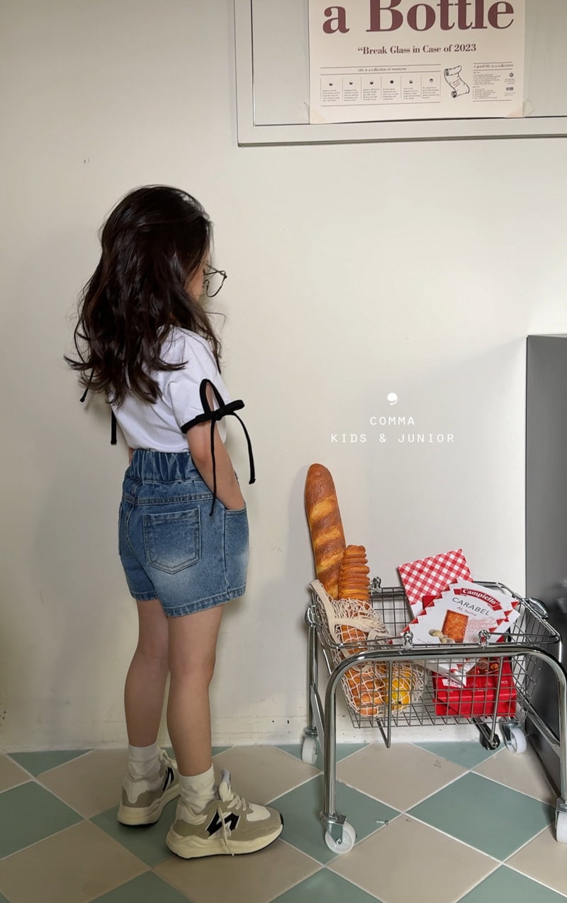 Comma - Korean Children Fashion - #magicofchildhood - Sleeve Ribbon Tee - 7
