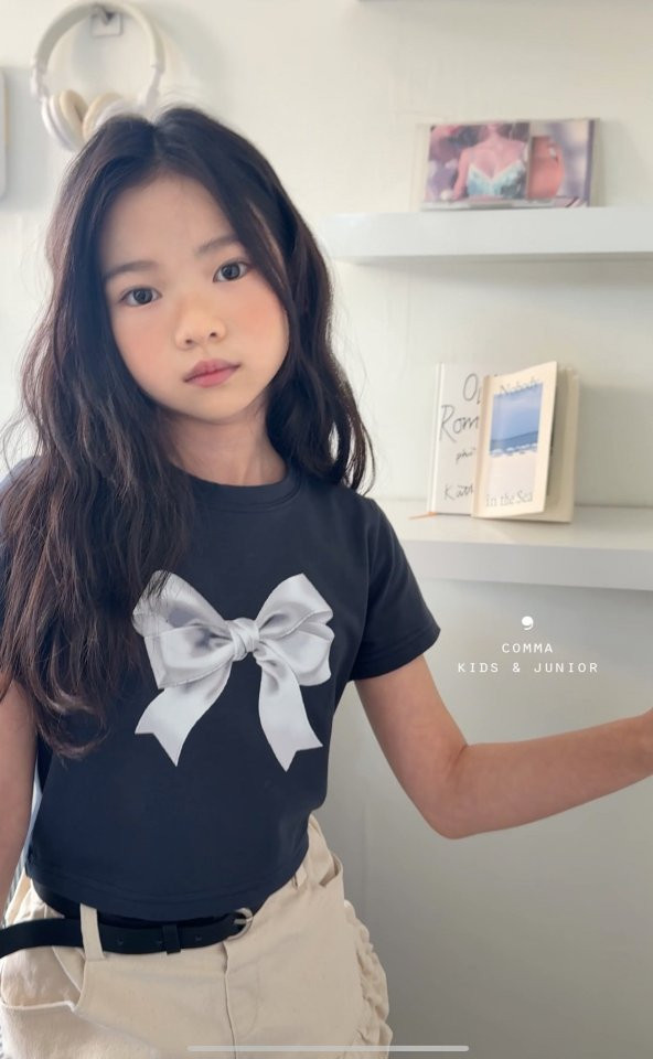 Comma - Korean Children Fashion - #minifashionista - Ribbon Tee