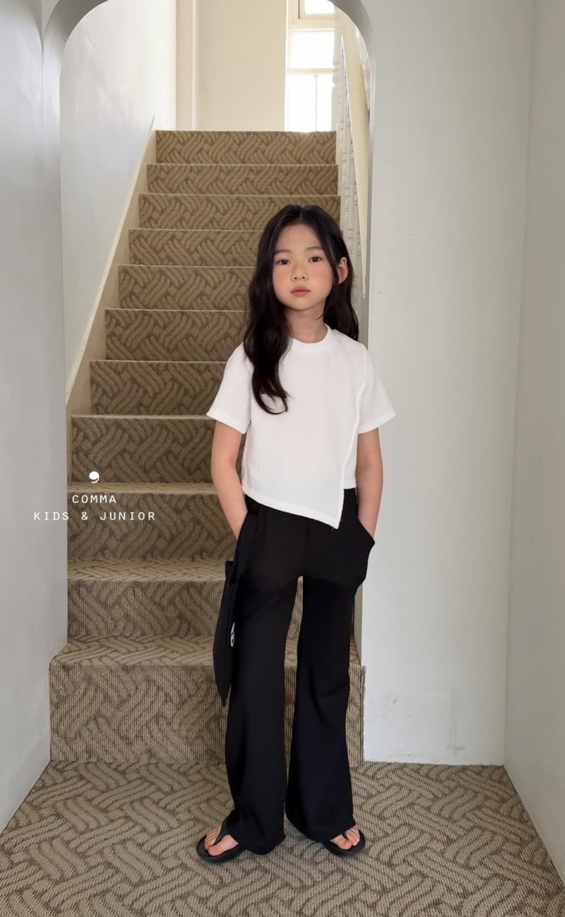 Comma - Korean Children Fashion - #minifashionista - Pleated Wide Bootcut Pants - 6