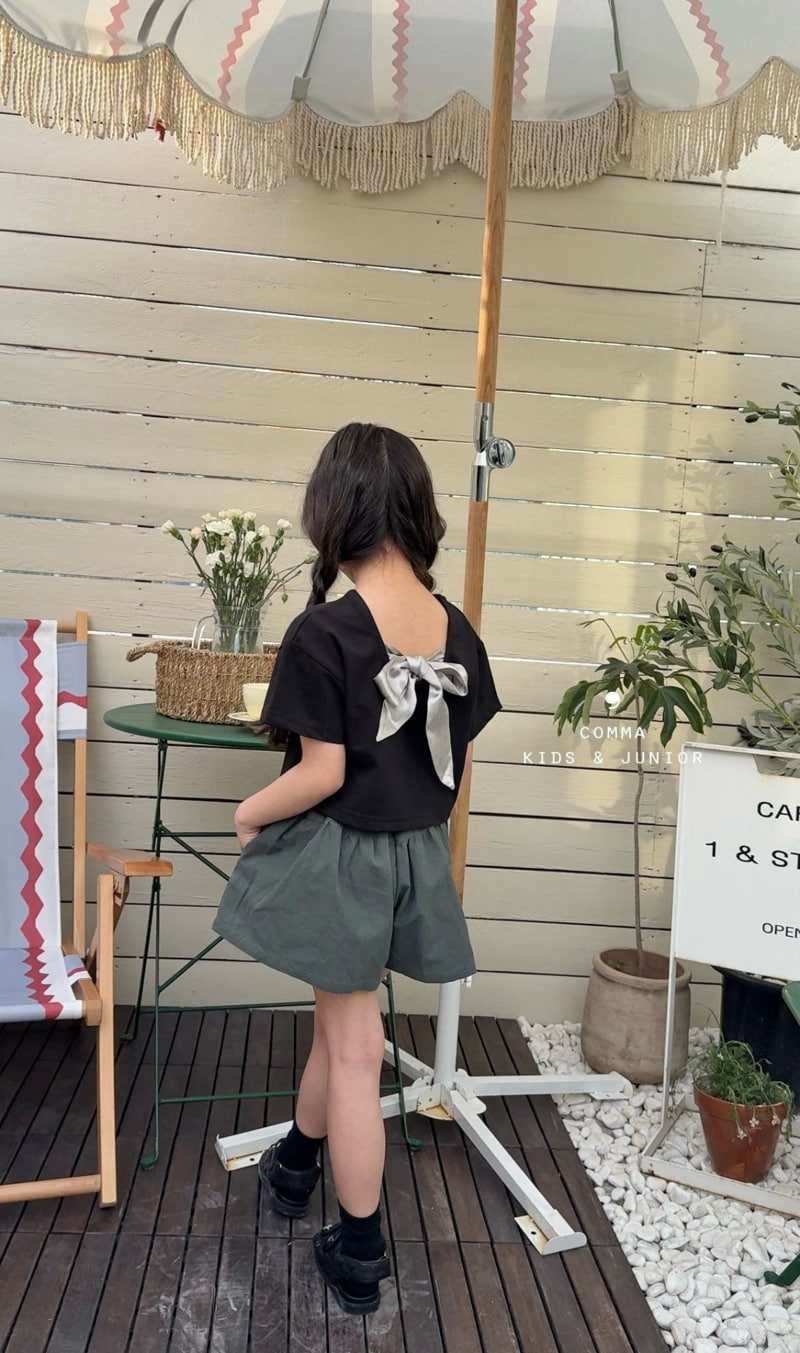 Comma - Korean Children Fashion - #minifashionista - Back Ribbon Tee - 3
