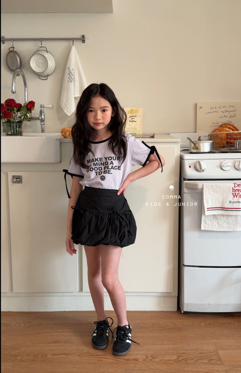 Comma - Korean Children Fashion - #prettylittlegirls - Sleeve Ribbon Tee - 9