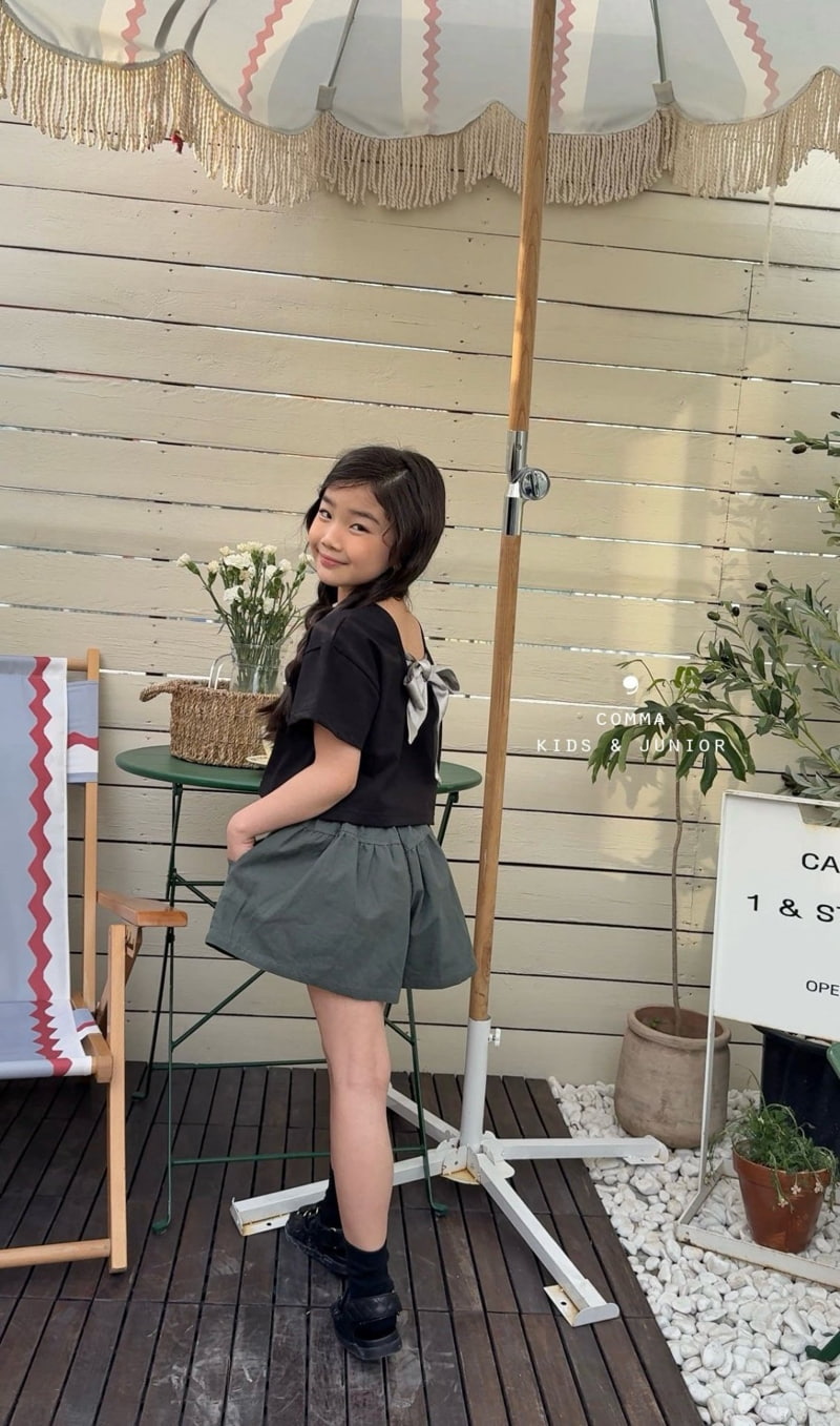 Comma - Korean Children Fashion - #minifashionista - Back Ribbon Tee - 4