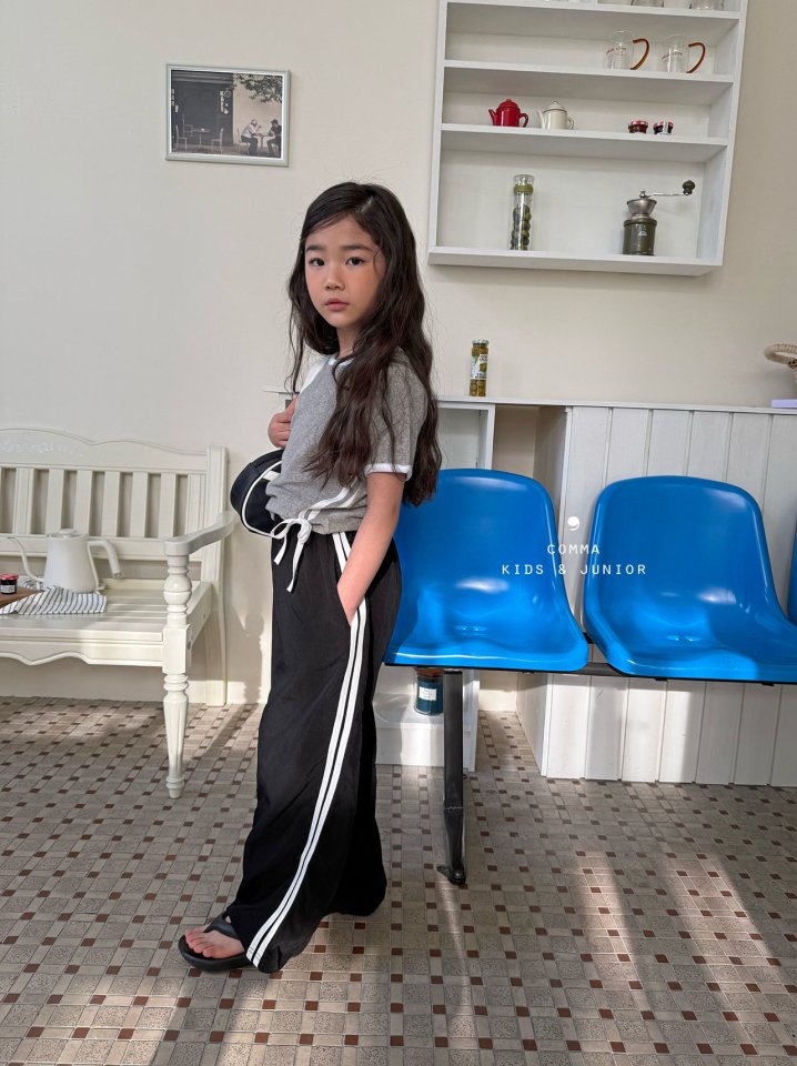 Comma - Korean Children Fashion - #prettylittlegirls - Two Line Long Tee - 11