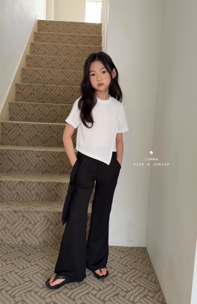 Comma - Korean Children Fashion - #todddlerfashion - Pleated Wide Bootcut Pants - 8