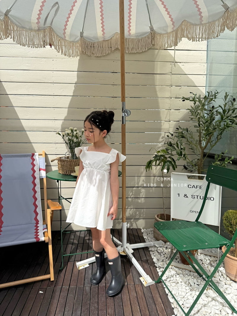 Comma - Korean Children Fashion - #todddlerfashion - Angel Ribbon One-Piece - 6