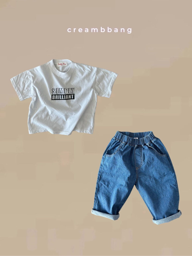Cream Bbang - Korean Children Fashion - #discoveringself - Summer Stretch Wide Denim Pants - 10