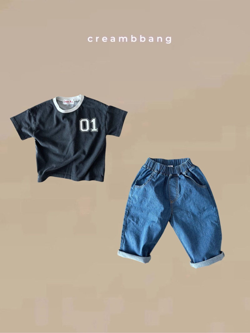 Cream Bbang - Korean Children Fashion - #fashionkids - Summer Stretch Wide Denim Pants - 11