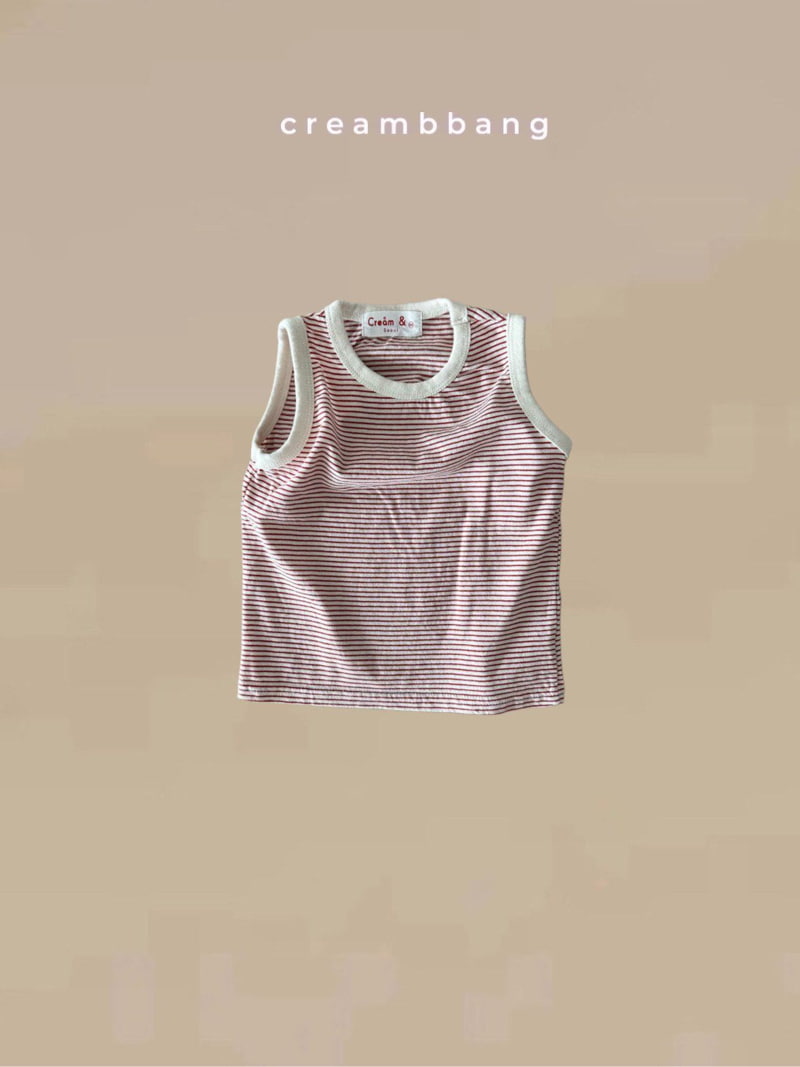 Cream Bbang - Korean Children Fashion - #fashionkids - Stripe Sleeveless - 4