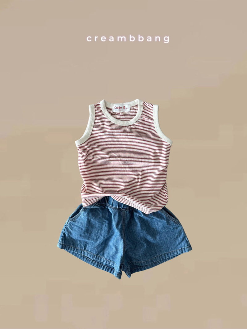 Cream Bbang - Korean Children Fashion - #kidsstore - Stripe Sleeveless - 5
