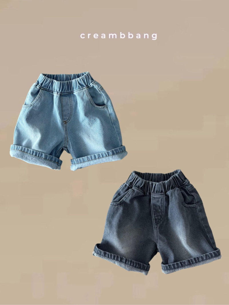 Cream Bbang - Korean Children Fashion - #kidsstore - Bermuda Denim Shorts