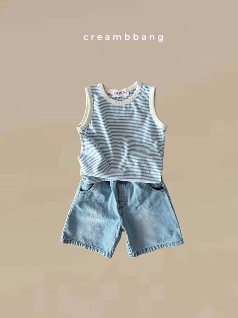Cream Bbang - Korean Children Fashion - #kidzfashiontrend - Stripe Sleeveless - 6