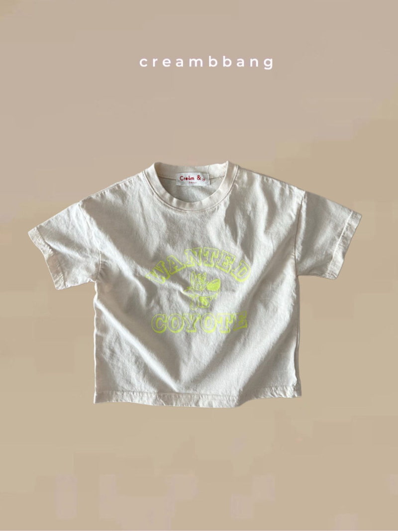 Cream Bbang - Korean Children Fashion - #kidsstore - Coyote Short Sleeve Tee - 4